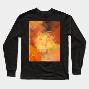 Paint Abstract Artistic Color Yellow Orange Long Sleeve T-Shirt